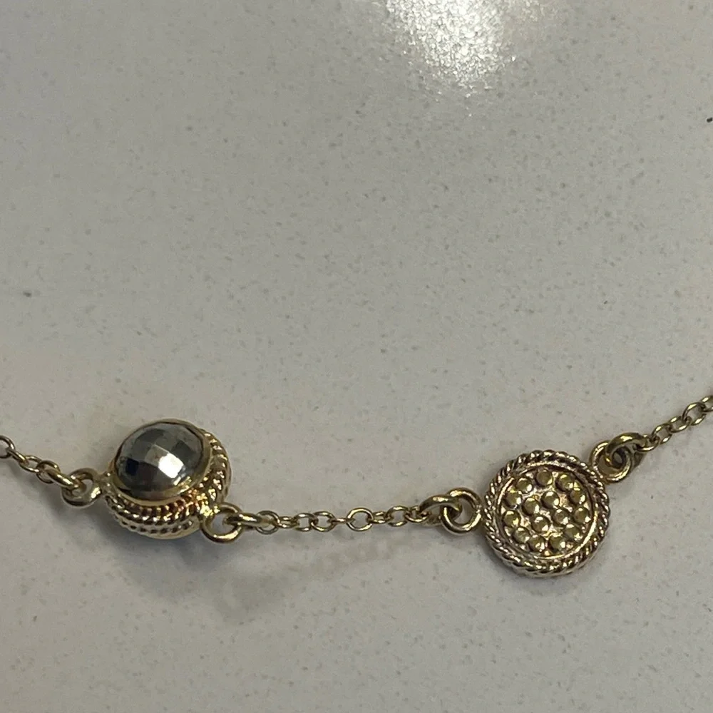 Elegant Anna Beck Gold Over Sterling Silver Station Necklace - Picture 3 of 7